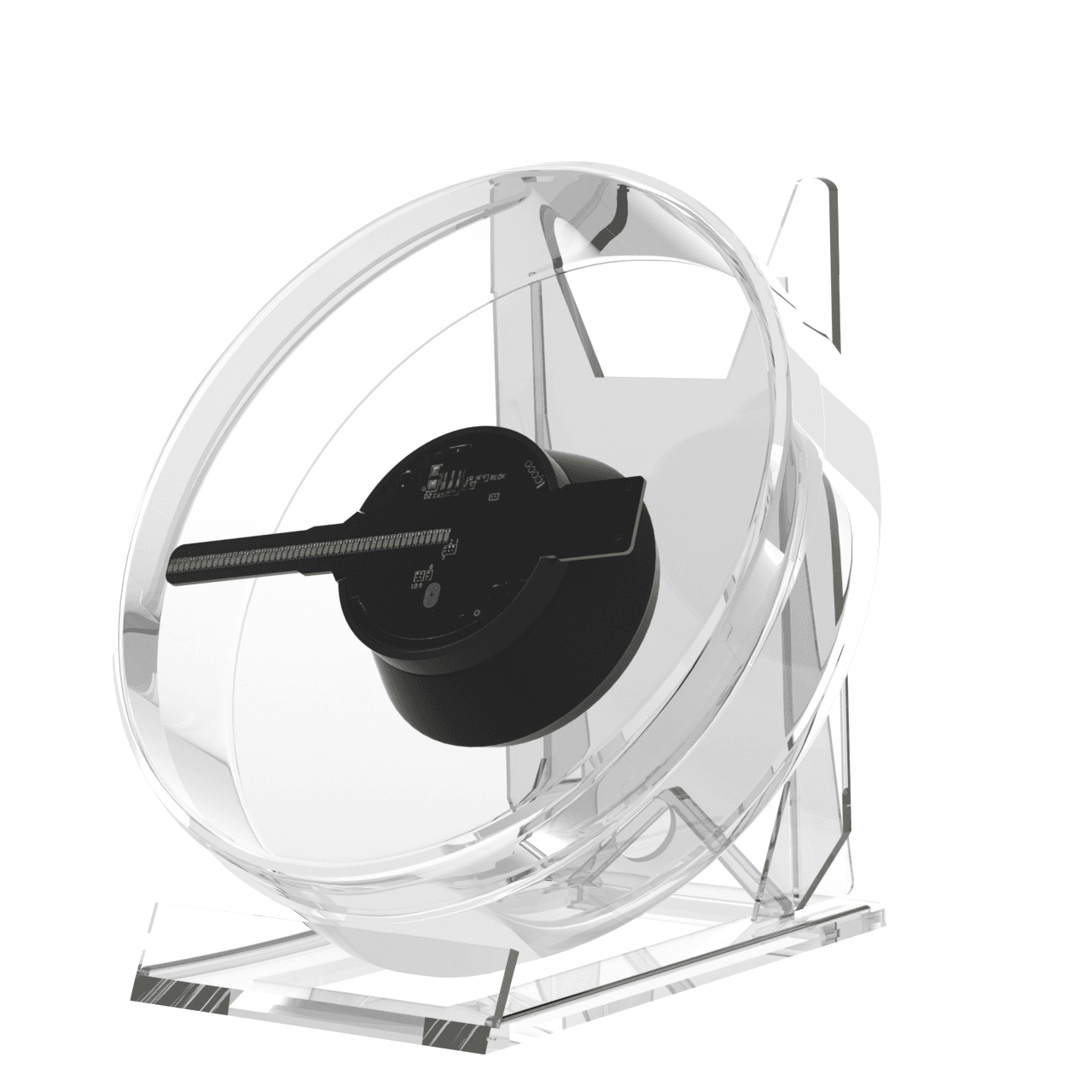 LED holographic fan built-in media player with transparent cover data cable power supply holographic advertising player - MarvelouStoree