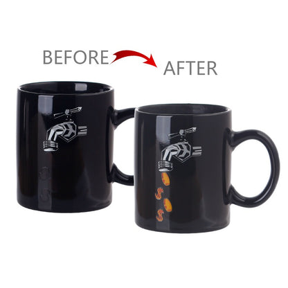 Battery Color Changing Cup Thermal Changing Mug Creative Ceramic Cup