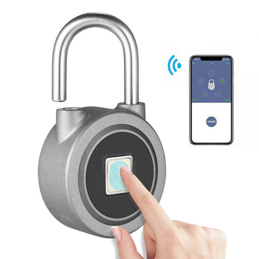 Fingerprint Smart Keyless Lock Waterproof APP Button Password Unlock Anti-Theft Padlock Door Lock - MarvelouStoree