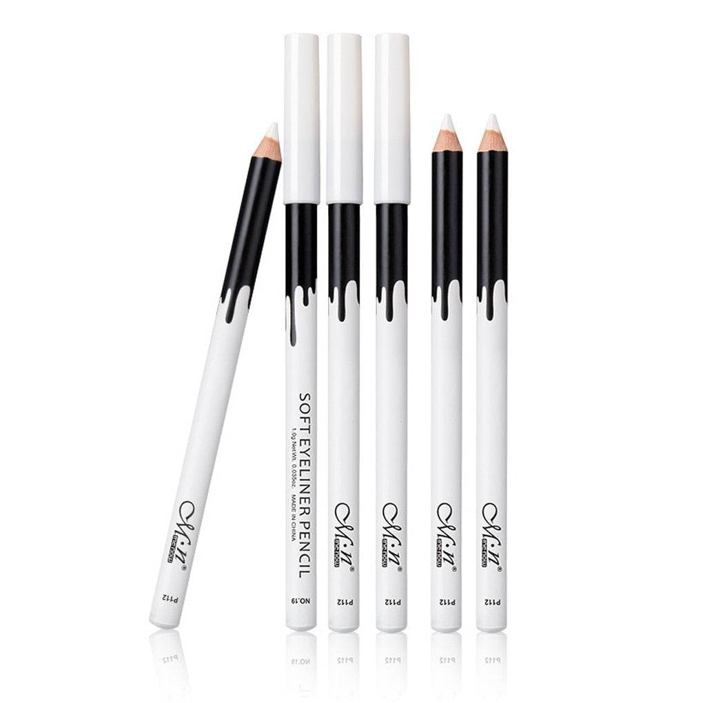 12pcs Eyeliner Pencil Makeup Women Long Lasting Waterproof Pigment Eye Liner White Eyeliner Pen Cosmetics New - MarvelouStoree