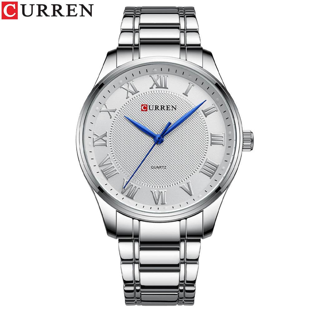 Men's Watch Business Steel Band Watch Fashion Casual Quartz Watch - MarvelouStoree