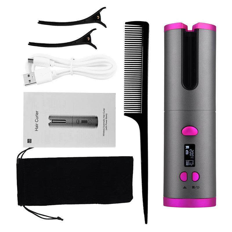 Unbound Automatic Hair Curler Cordless Electric Curling Roller Professional Ceramic Hair Waver Rechargeable Auto Curler Curls - MarvelouStoree