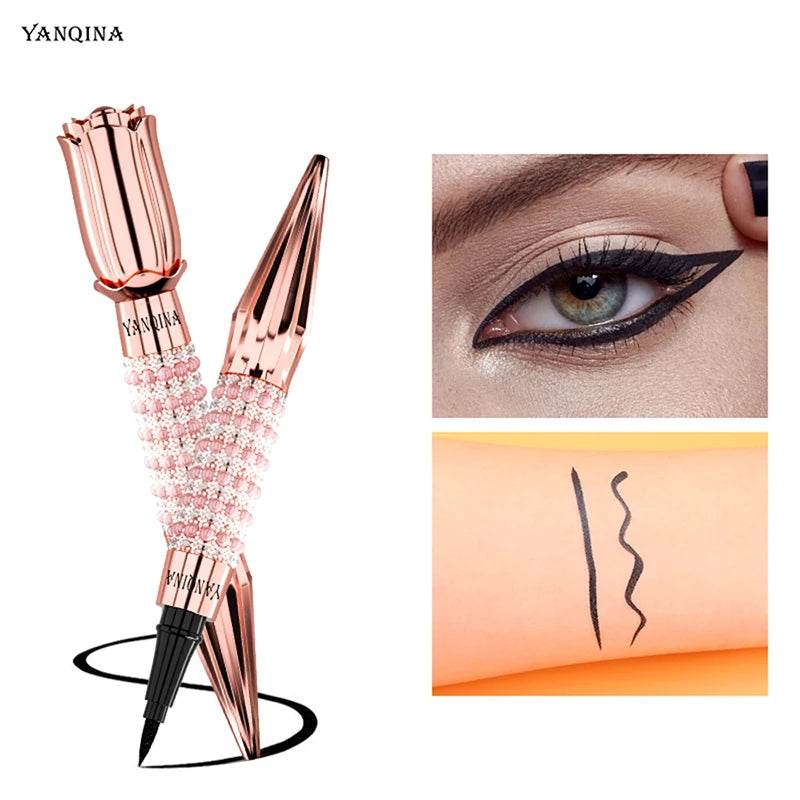 Fast Quick Dry Queen Luxury Eyeliner Soft Smooth Eye Liner Waterproof Eyeliner Cosmetics Black Eyeliner Pen Eyes Makeup - MarvelouStoree