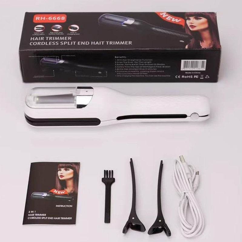 Fully automatic hair clipper, hair splitting and trimming device, multifunctional electric women's 2-in-1 trimming and cutting d - MarvelouStoree