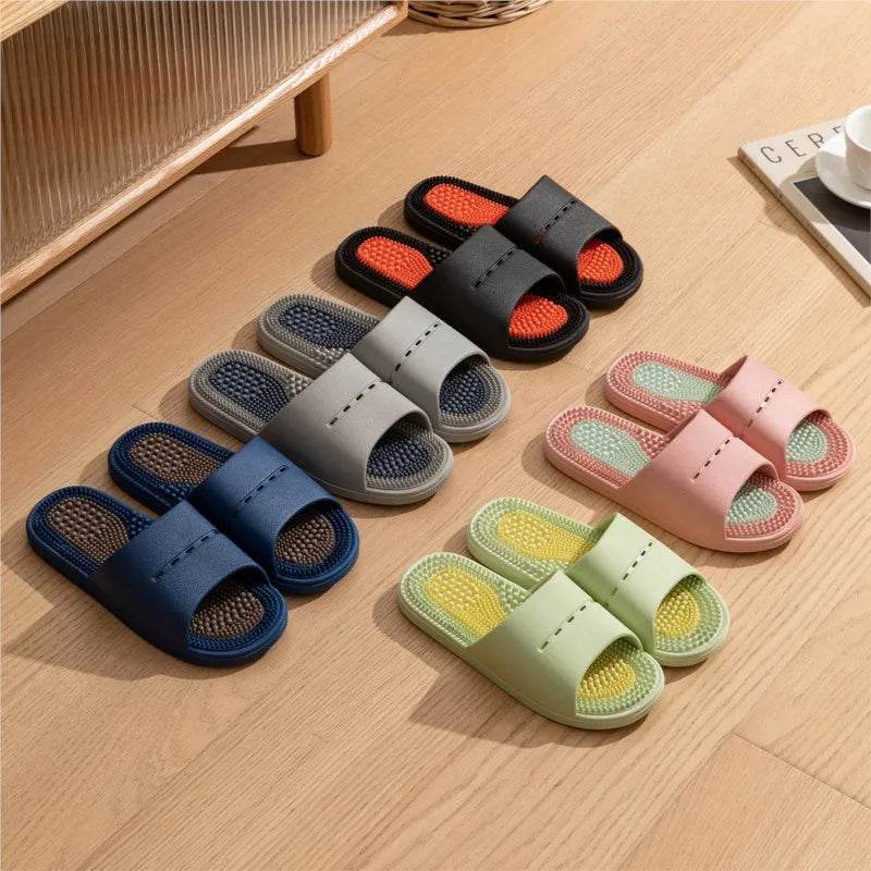 Personalized massage slippers indoor home men's summer bath non-slip deodorant slippers for women's home - MarvelouStoree