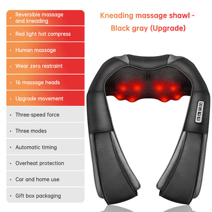 Kneading massage shawl massager SKG cervical spine massager household electric waist and back hot compress massager With bag