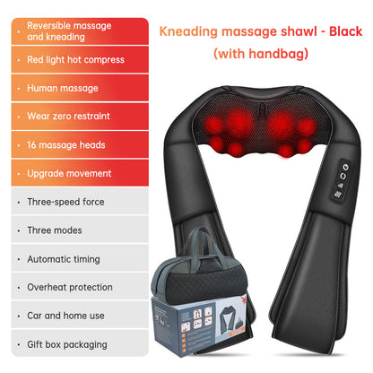 Kneading massage shawl massager SKG cervical spine massager household electric waist and back hot compress massager With bag