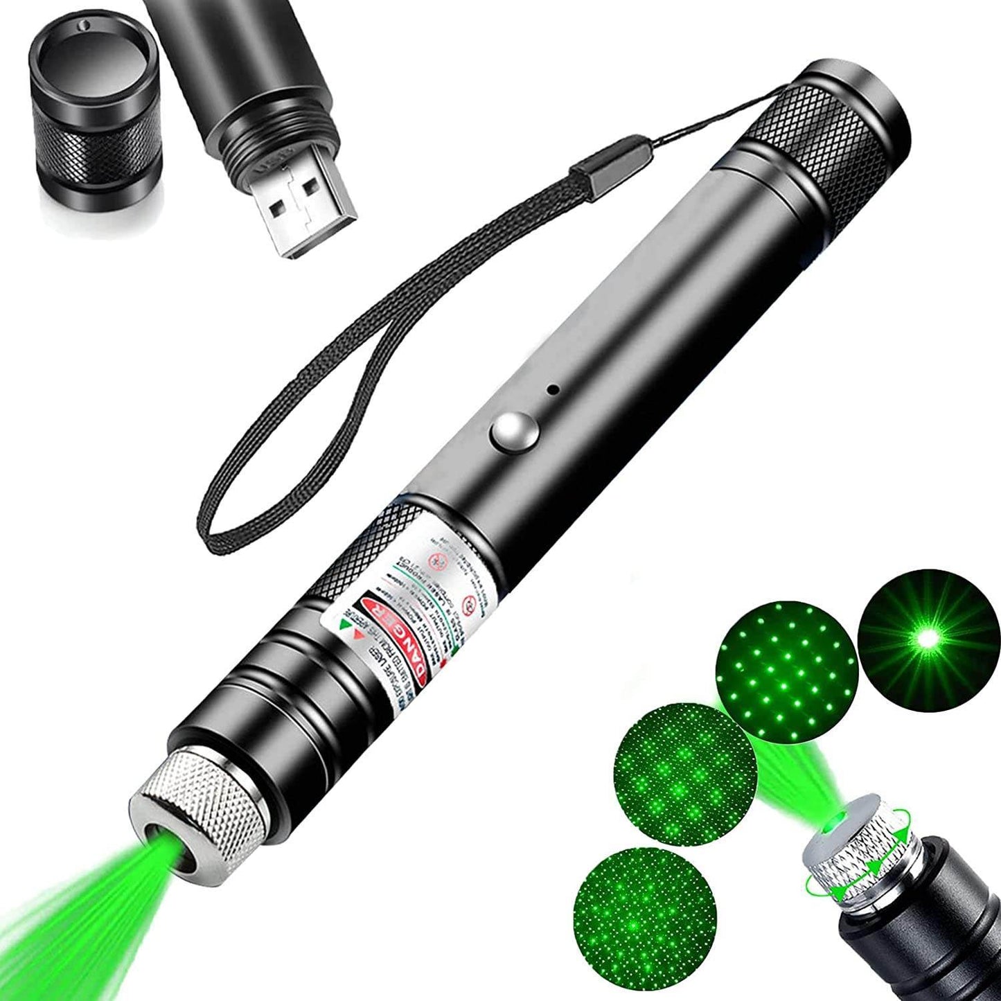 USB Direct Charging Laser Flashlight Outdoor Gypsophila High Power Long Range Laser Light - MarvelouStoree