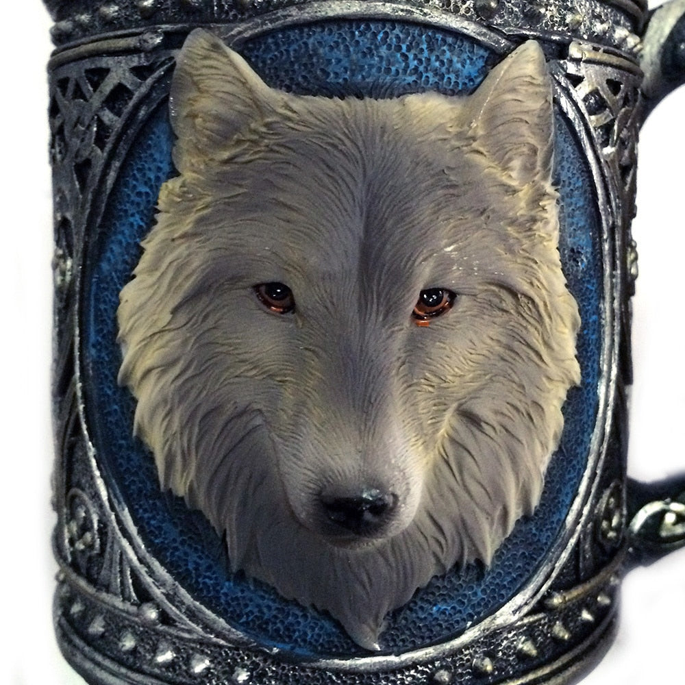 3D Wolf Mug Cartoon Animal Lone Wolf King Drinking Cup Tea Beer Coffee Mug Gift