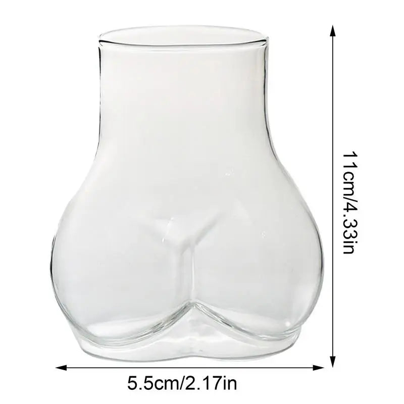 creative Butt Drinking Glass  Borosilicate Glass Transparent Butt Drinking Cup Funny Glass Cup For Holiday Thick Coffee Mug