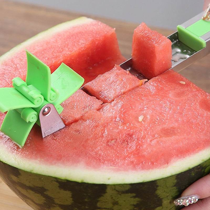 Watermelon Cutter Windmill Shape Plastic Slicer for Cutting Watermelon Power Save Cutter - MarvelouStoree