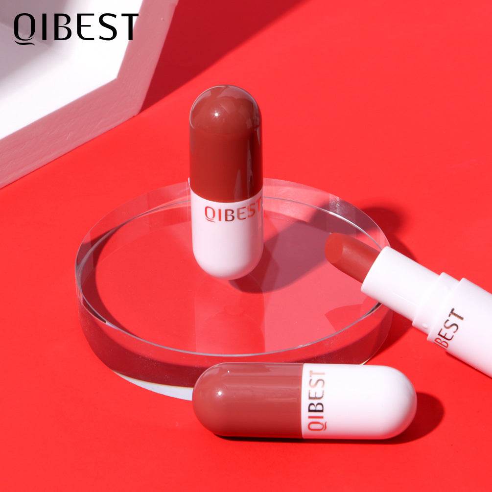 QIBEST Mini Capsule Lipstick Velvet Matte Lipstick Long Lasting Waterproof Pill Lipstick - MarvelouStoree