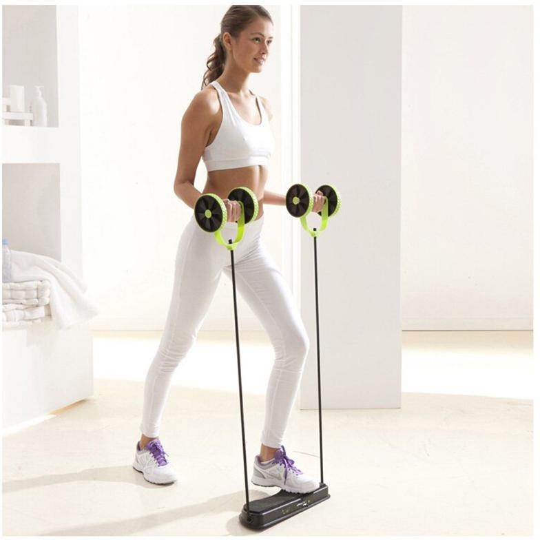 Muscle Exercise Fitness Equipment Double Wheel Abdominal Power Wheel Ab Roller Gym Roller Trainer Training - MarvelouStoree