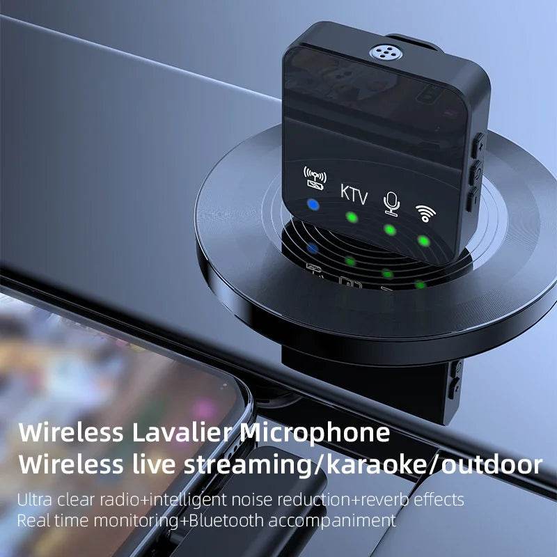 Wireless lavalier microphone, microphone clip, internet celebrity live streaming equipment, short video noise reduction recording, Bluetooth microphone - MarvelouStoree