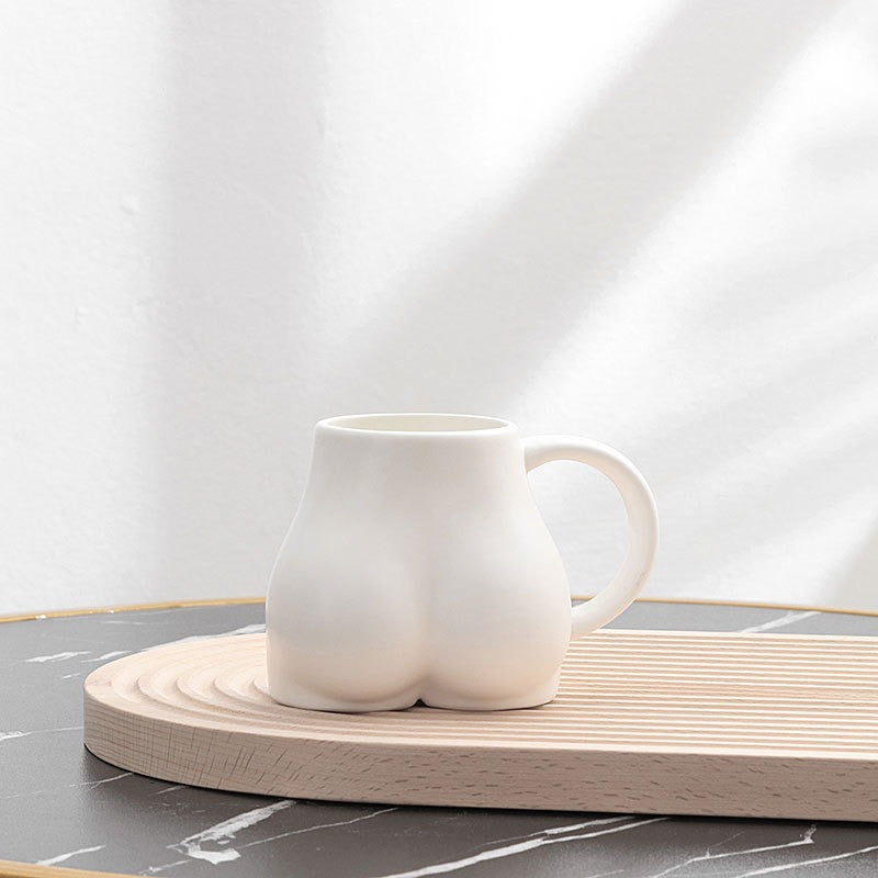 Nordic Creative Butt Cup Ceramic Mug Personality Coffee Cup Breakfast Milk Cup Office Water Cup Couple Cup