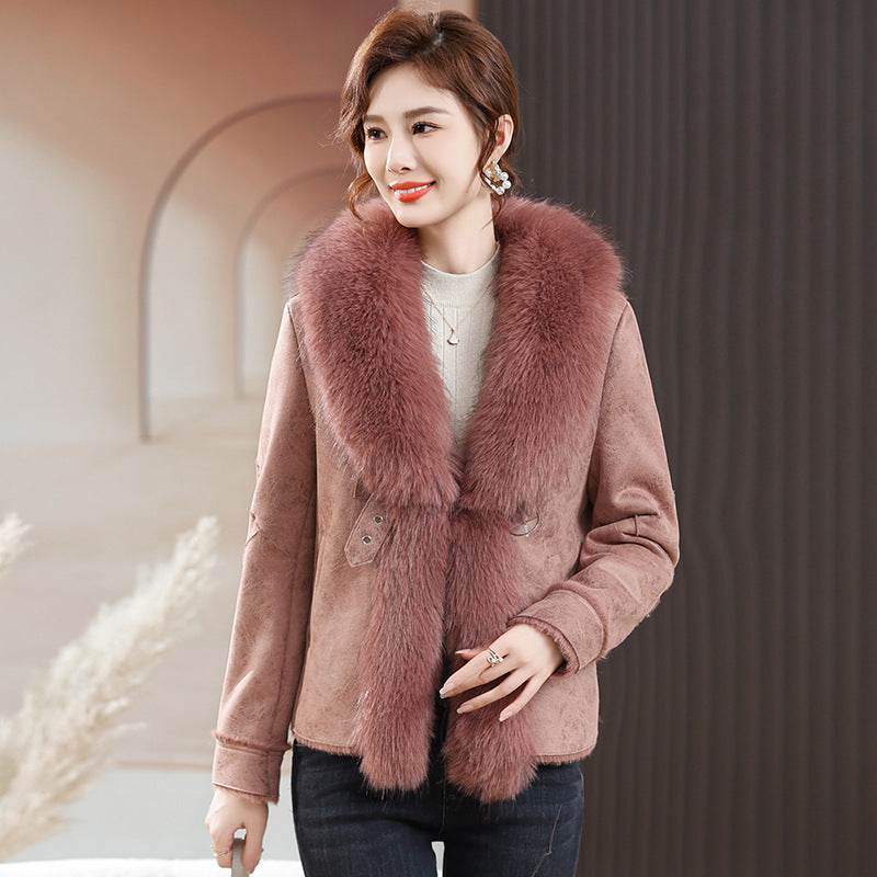 Fur Integrated Women's Short Coat Southern Winter Temperament - MarvelouStoree