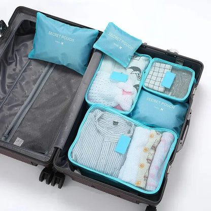 6pcs Travel Storage Bag Set of Six Pieces, Luggage, Clothing, Shoes, Sorting and Packaging Bag, Multifunctional 6-piece Set