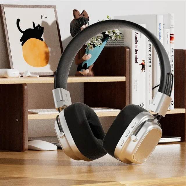 Retro On-Ear Wireless Headset Bluetooth Talking Headset Surround Sound Headset Bluetooth 5.3 DR02 - MarvelouStoree