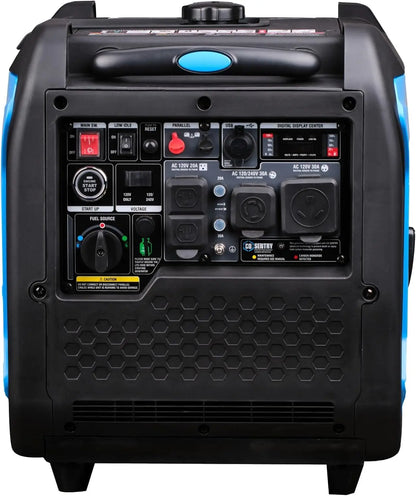 7250 Watt Super Quiet Dual Fuel Inverter Generator with Remote Start electric and recoil start options provide convenience