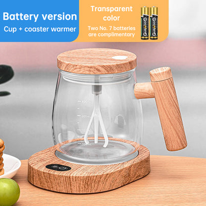 Self Stirring Coffee Cup Electric Stirring Glass Mug Portable Waterproof Automatic Protein Powder Mixing Cup Kitchen Accessories