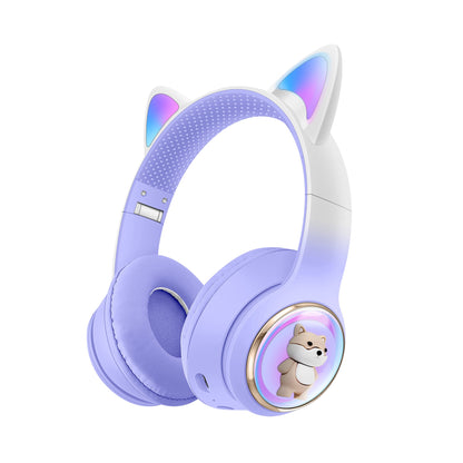 AKZ-51 Earphones Space Cabin Cute Cartoon Pet Bluetooth Headwear Large Battery Earphones Foldable Earphones