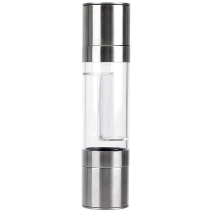 Pepper Grinder 2 in 1 Stainless Steel Manual Salt Pepper Mill Grinder Seasoning Grinding for Cooking Restaurants - MarvelouStoree