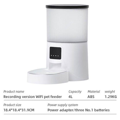 Wifi Smart APP Pet Feeder Household use Microchip Dog Automatic Pet Feeder Automatic Pet Feeder - MarvelouStoree