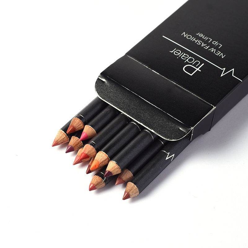 Pudaier twelve-color lip liner foreign trade waterproof non-fading matte velvet lipstick pen - MarvelouStoree