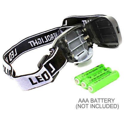 LED Headlight Head Bike Lamp Light Infrared Ray Mini Waterproof 800Lm 3 Modes 3xAAA battery Headlamp With Headband - MarvelouStoree