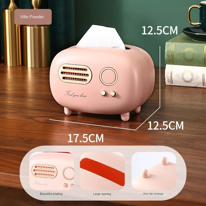 Paper towel box ABS light luxury retro style gift for living room, high-end home drawer paper towel box - MarvelouStoree