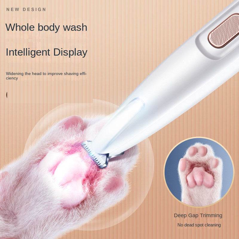 Waterproof Foot Shaving Knife with LED Light, Cat Foot Shaving Special Electric Pusher, Pet Dog Foot Trimmer