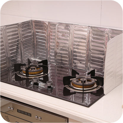 Kitchen Oil-Separating Aluminum Foil Plate Stove Creative Kitchen Supplies Cooking Heat Insulation Splash-Proof Baffle