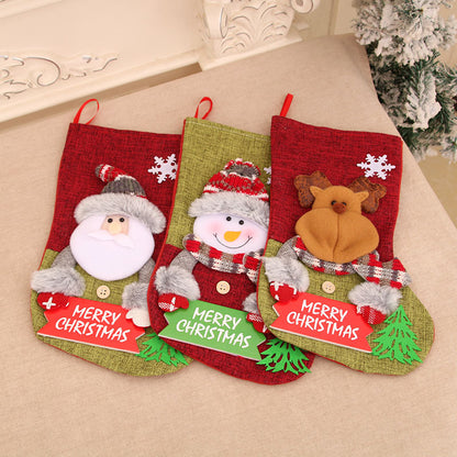 Christmas Socks Gift Bag Children's Candy Bag Cartoon Gift Bag Alphabet Christmas Socks