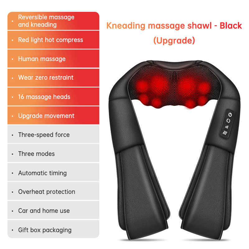 Kneading massage shawl massager SKG cervical spine massager household electric waist and back hot compress massager With bag