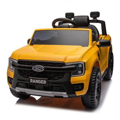 12V Kids Ride On Car W/Parents Remote Control,Licensed Ford Ranger,2WD,Rear wheel suspension,Low Start,Headlight,Horn,MP3,Blueto - MarvelouStoree