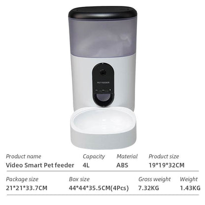 Wifi Smart APP Pet Feeder Household use Microchip Dog Automatic Pet Feeder Automatic Pet Feeder - MarvelouStoree