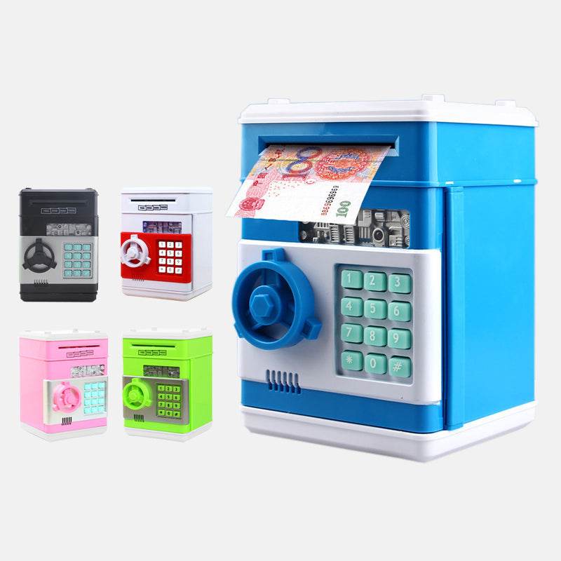 Safety Password Chewing Coin Cash Deposit Machine Electronic Piggy Bank Mini Money Box Gift for Children Kids