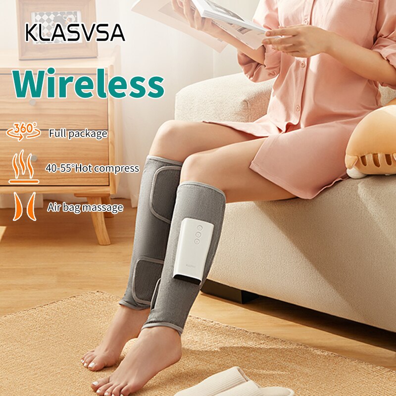 Wireless Air Compression Leg Massager Rechargeable Completely Wrapped Relieve Calf Muscle Fatigue Massage Relaxation