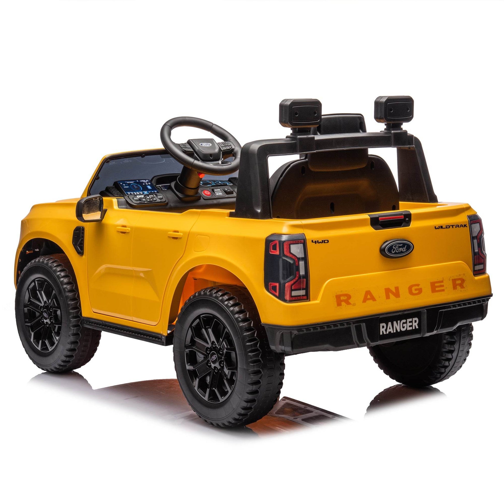 12V Kids Ride On Car W/Parents Remote Control,Licensed Ford Ranger,2WD,Rear wheel suspension,Low Start,Headlight,Horn,MP3,Blueto - MarvelouStoree