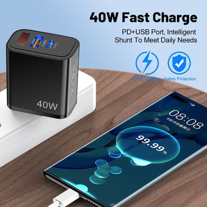 Digital display mobile phone charger PD+USB fast charging mobile phone charging head - MarvelouStoree