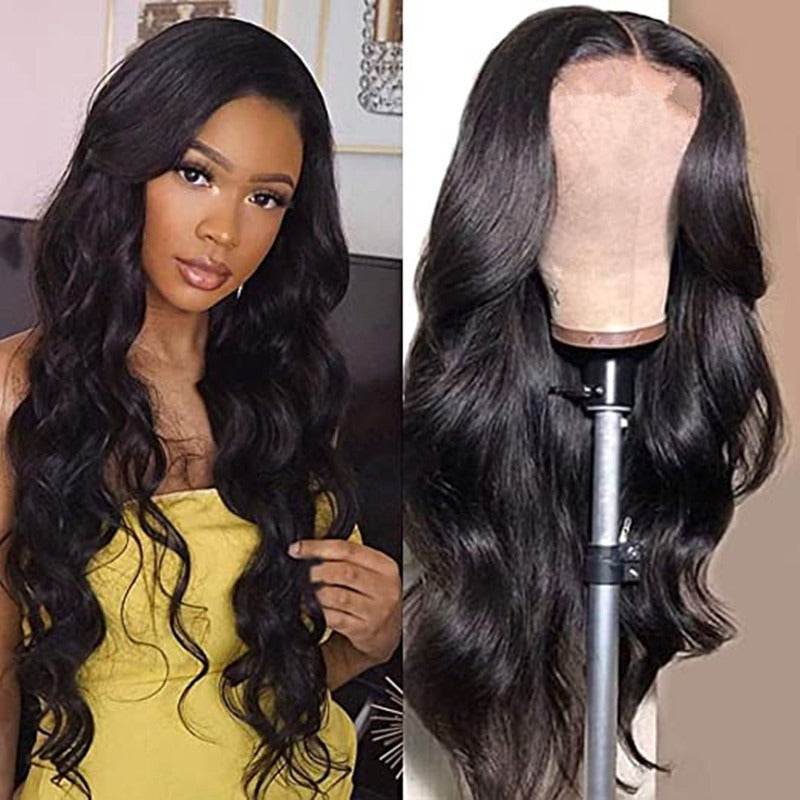 Wig for women European and American medium-parted long curly hair African black large wave chemical fiber full headgear wig - MarvelouStoree