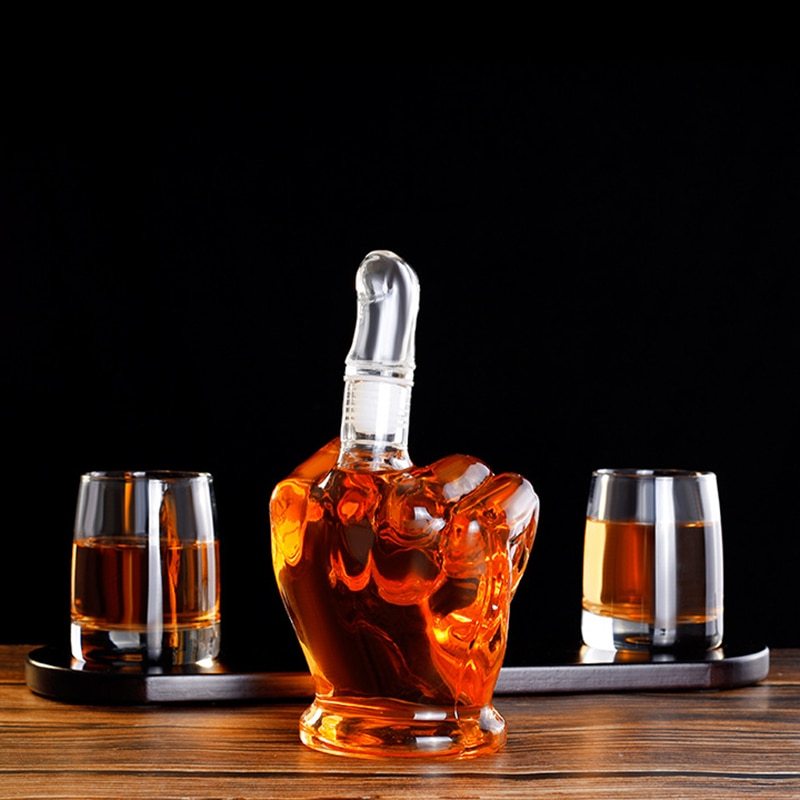 Craft Glass Wine Bottle Set