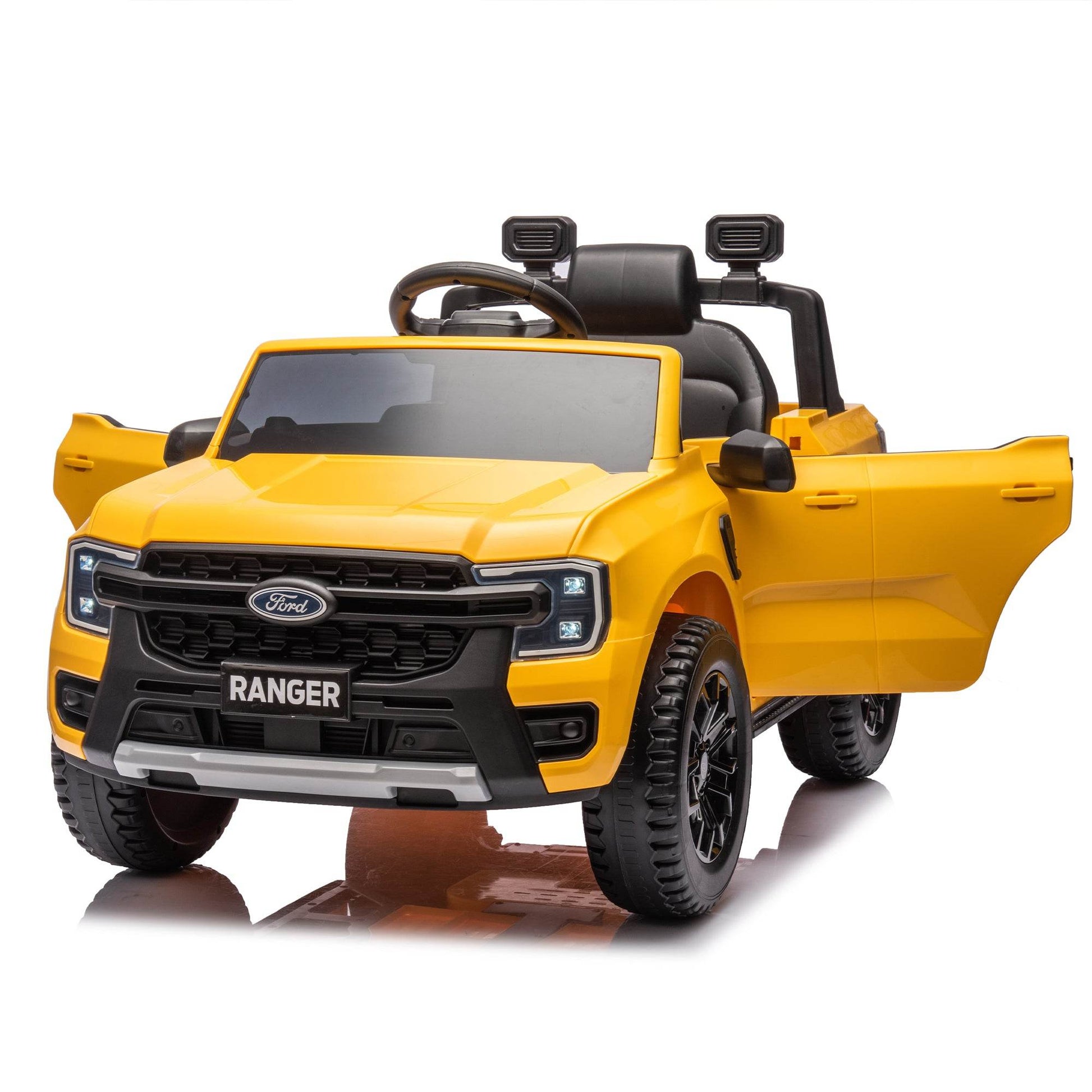 12V Kids Ride On Car W/Parents Remote Control,Licensed Ford Ranger,2WD,Rear wheel suspension,Low Start,Headlight,Horn,MP3,Blueto - MarvelouStoree