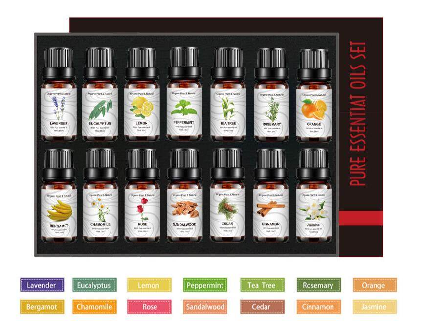 14 Piece Cross border Unilateral Essential Oil Set Box Unisex 14 Pack Body Set 10ml - MarvelouStoree