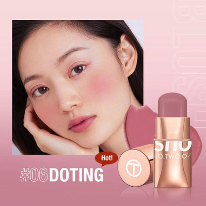 Vigorous and smooth powder blusher cream can improve the appearance and highlight the natural nude makeup powder blusher stick makeup SC049 - MarvelouStoree