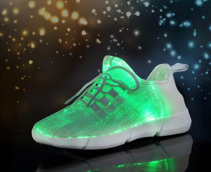 Fiber Optic LED Shoes USB Recharge Glowing Sneakers Man Llight Up Shoes - MarvelouStoree