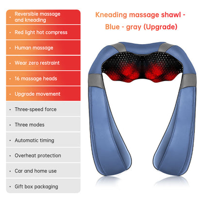 Kneading massage shawl massager SKG cervical spine massager household electric waist and back hot compress massager With bag