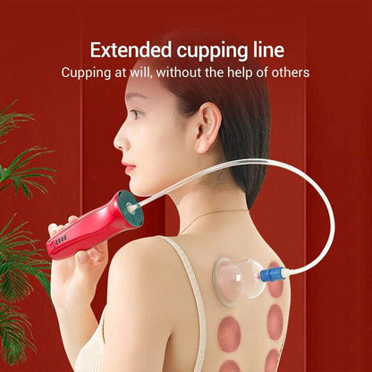 New electric cupping device multifunctional vacuum cupping and scraping instrument home set rechargeable meridian massager - MarvelouStoree