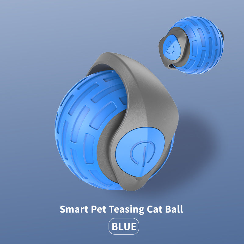 USB Rechargeable Indoor Random Running Cats Funny Automated Self-Rotating Rolling Toy Smart Pet Teasing Cat Ball