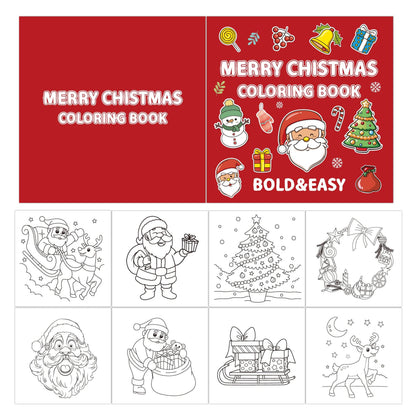 Merry Christmas coloring book with 40 cartoon graffiti for children aged 4 and above - MarvelouStoree